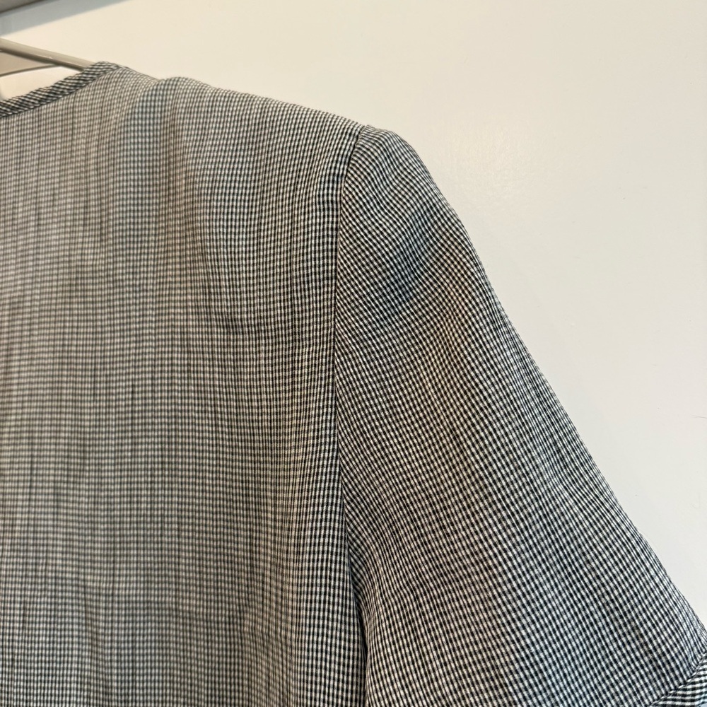 Leslie Fay Black and White Checkered Blouse - Picture 7 of 7
